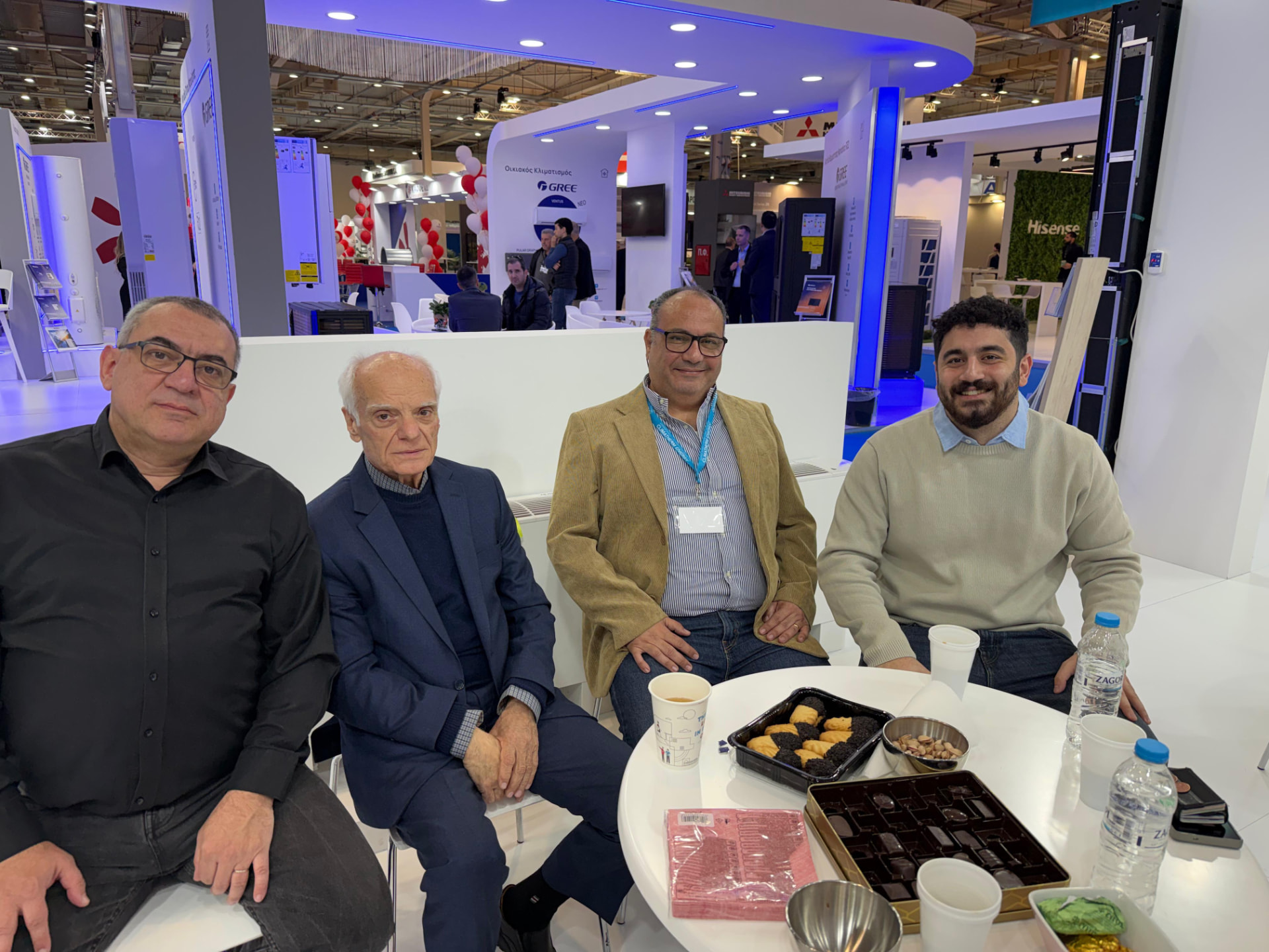Omega and Olefini representatives meeting during the Athens exhibition