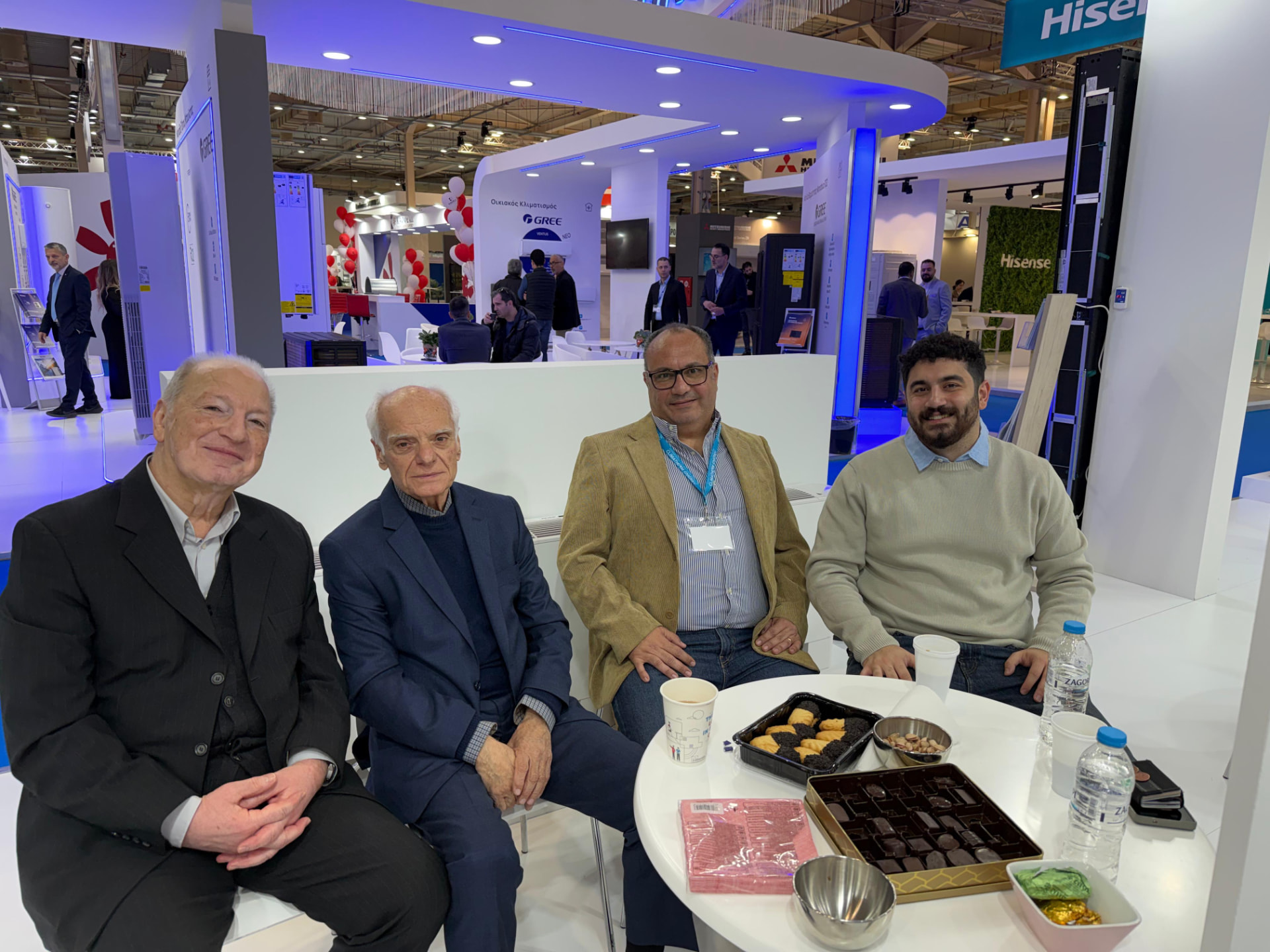 The Omega and Olefini teams at the Climatherm Energy exhibition in Athens
