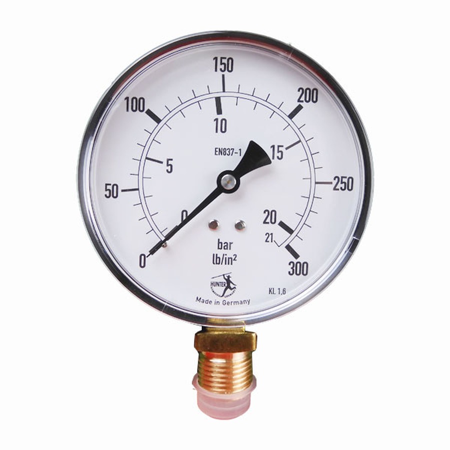 Hunter Bourdon tube pressure gauges